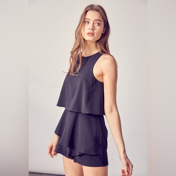 Trendy Boutique Black Layered Jumpsuit - Picture 7 of 8